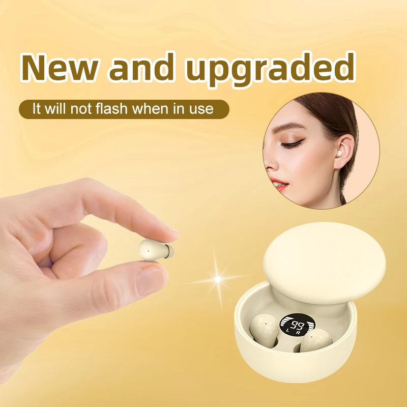 SK26 Bluetooth 5.4 Wireless Earphones Small Earbuds Sleeping Sport Invisible Headphones Bass Sound Quality Headset