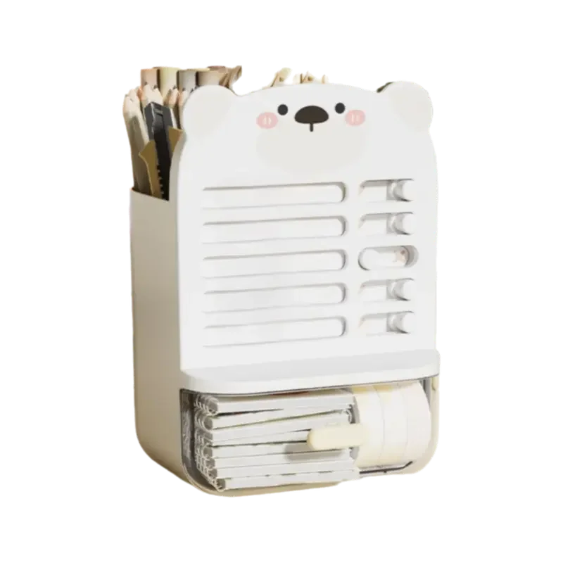 Multi-FunctionalPortable Desktop Organizer With Task List & Storage Pen Holder Office Accessories Desk Stationery Box