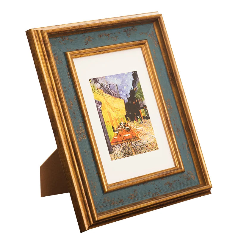 Creative American Retro Small Photo Frame Home Office Desktop Photo Frame Bedroom Bedside Table Decoration Ornaments