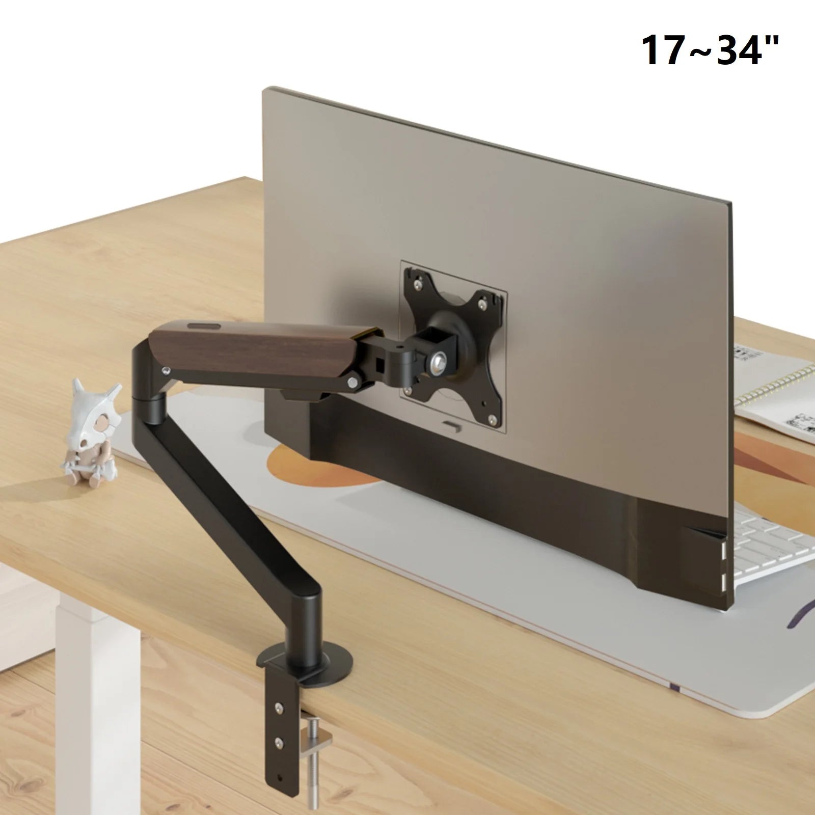 HILLPORT 17’’~49’’ Desktop Gas Spring VESA Mount Monitor Arm Holder Full Motion Soport TV Stand Base Support computer