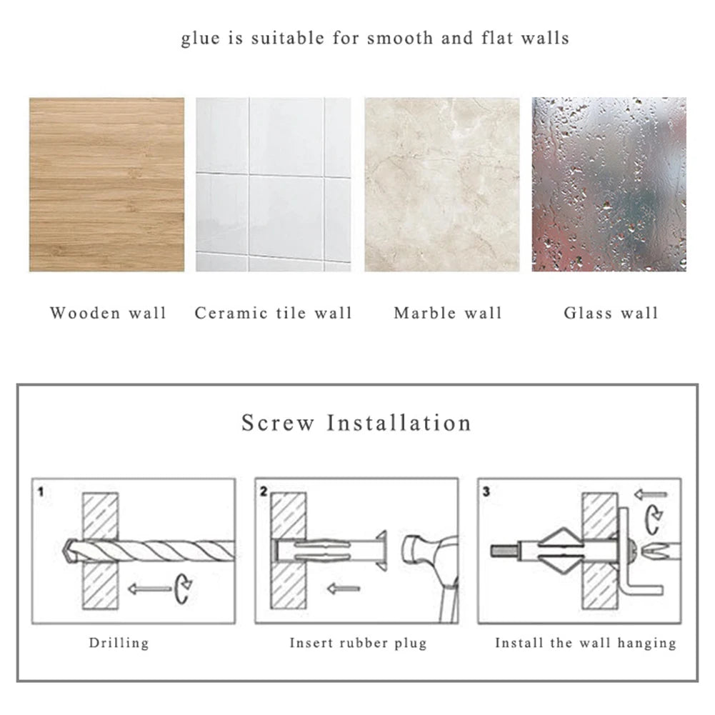 2pcs Adjustable Wall Mount Tablet Holder Universal Phone Frame Stand Bracket Bedroom Storage Support Rack