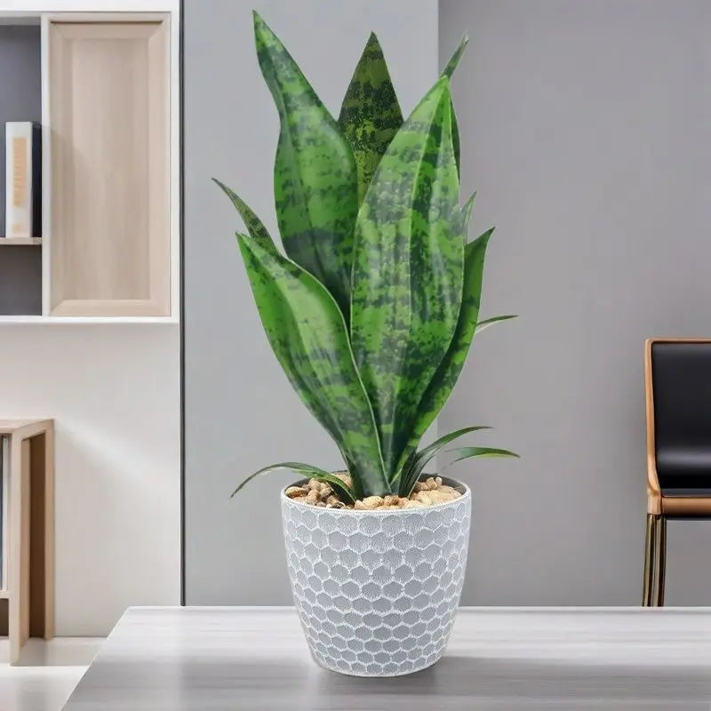 35CM Artificial Succulent Plants Tiger Orchid Indoor and Outdoor Aloe Vera Tropical Fake Leaves Room Desktop Party Home