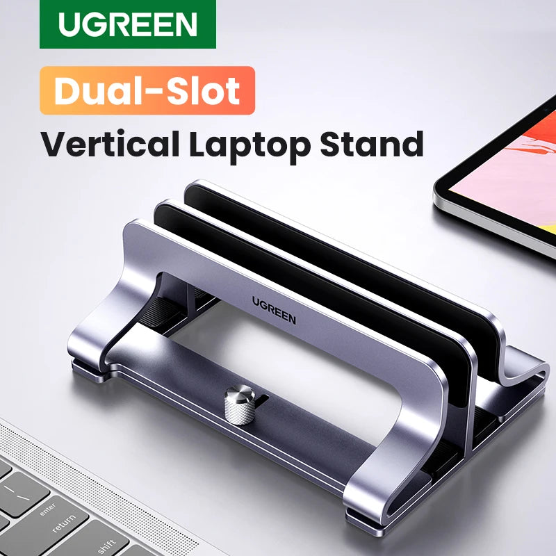 UGREEN Vertical Laptop Stand Holder For MacBook Air Pro Aluminum Foldable Notebook Stand Laptop Support MacBook Pro