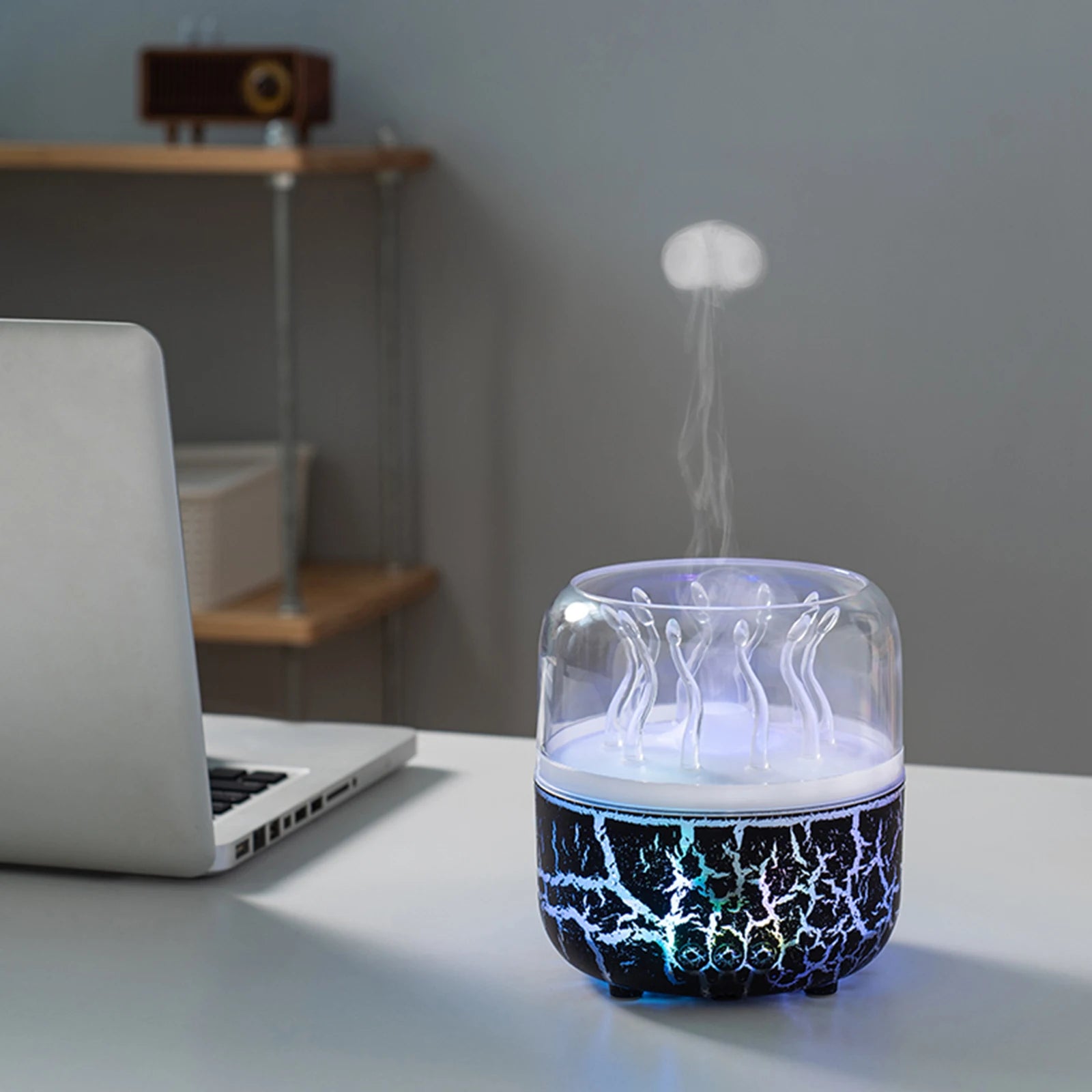 280ml Jellyfish Air Humidifier with Timer Essential Oil Diffuser Aromatherapy Jellyfish Diffusers for Home Bedroom Spa