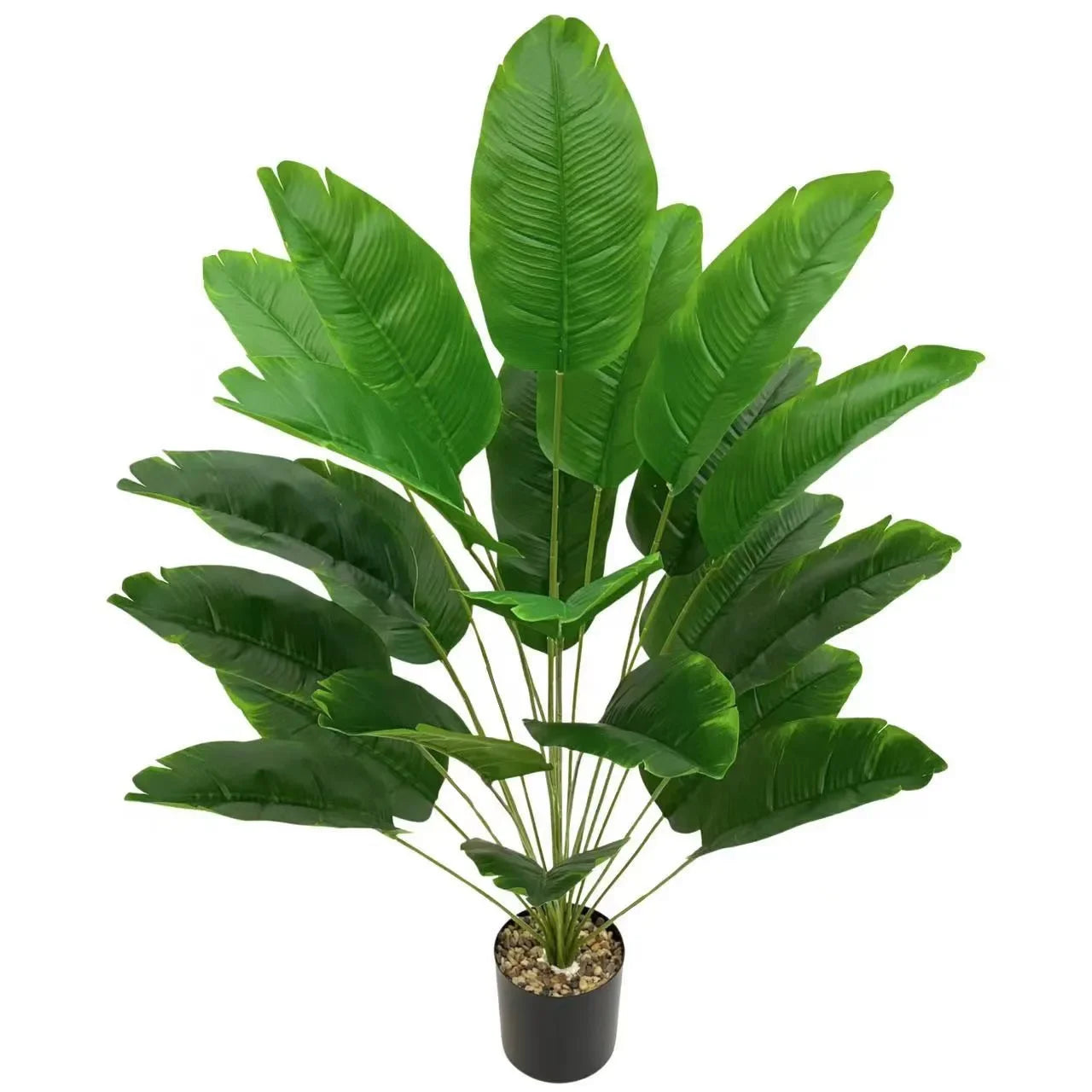 1pcs 24 Leaf Artificial Banana Tree Fake Palm Leaves Monstera Leaf Large Tropical Palm Tree Real Touch Green Plant Home