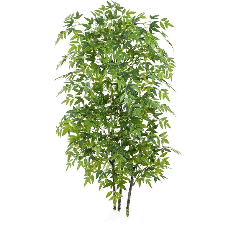 6ft Tall Artificial Nandina Tree Faux Bamboo Plant Real Touch Nandina Leafs Artificial Tree for Home Office Indoor