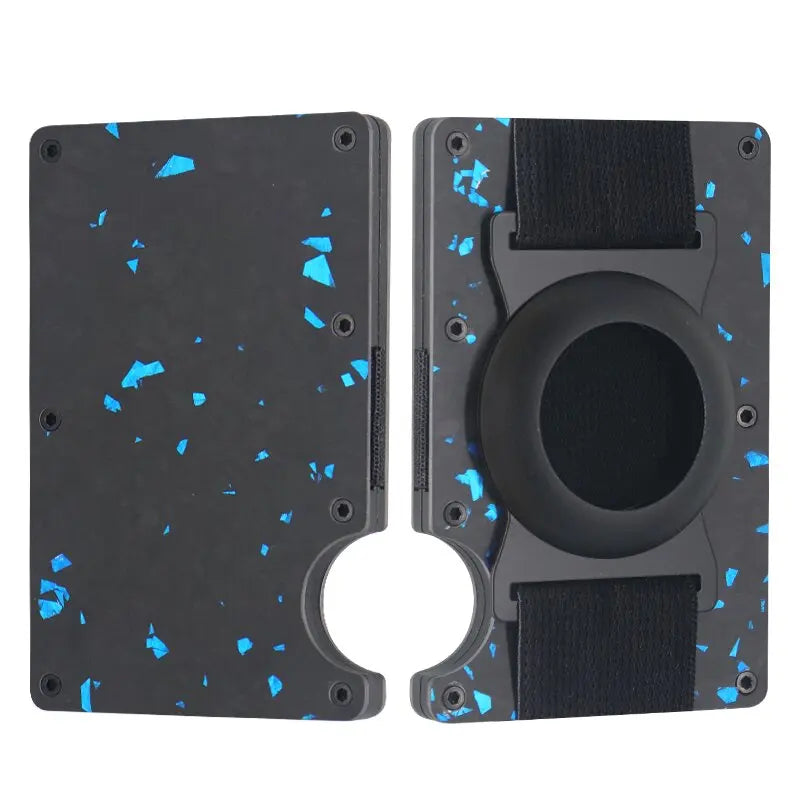 Men Metal Wallet AirTag Holder Aluminum Credit Card Holder Wallet RFID Blocking Slim Wallet for Minimalist Carteira