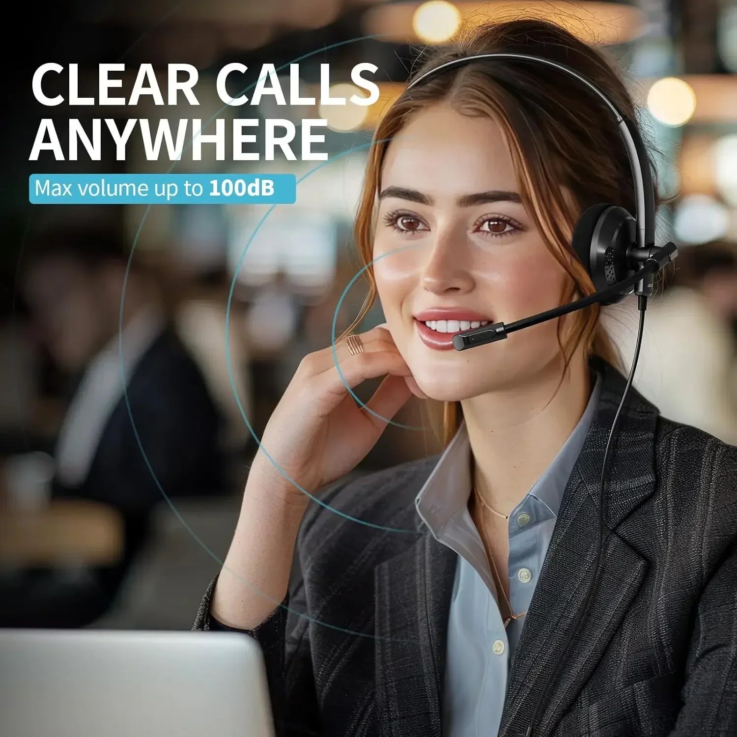 Acer HW03 USB Headset with MIC for PC Wired Headset with Mic for Office Remote Work Call Center Comfortable Design