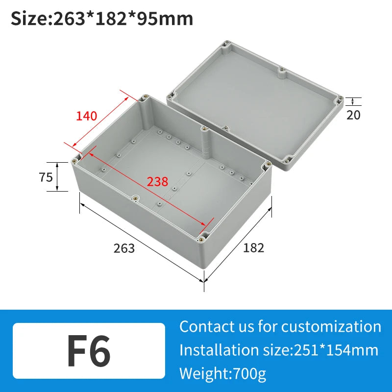 F Series Plastic ABS Junction Box Screw Cable Custom Waterproof Junction Box Ip65 Outdoor Electrical Junction Box