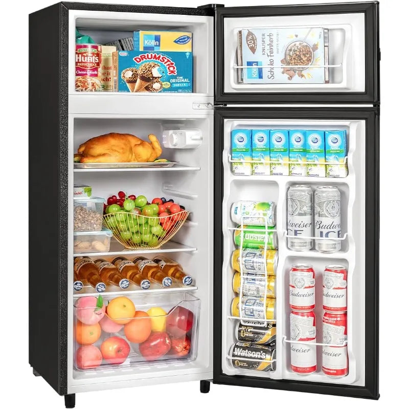 double-door-refrigerator-with-freezer-4-5-cu-ft-small-fridge-with-freezer-7-settings-temperature-adjustable-mini-refrigerator