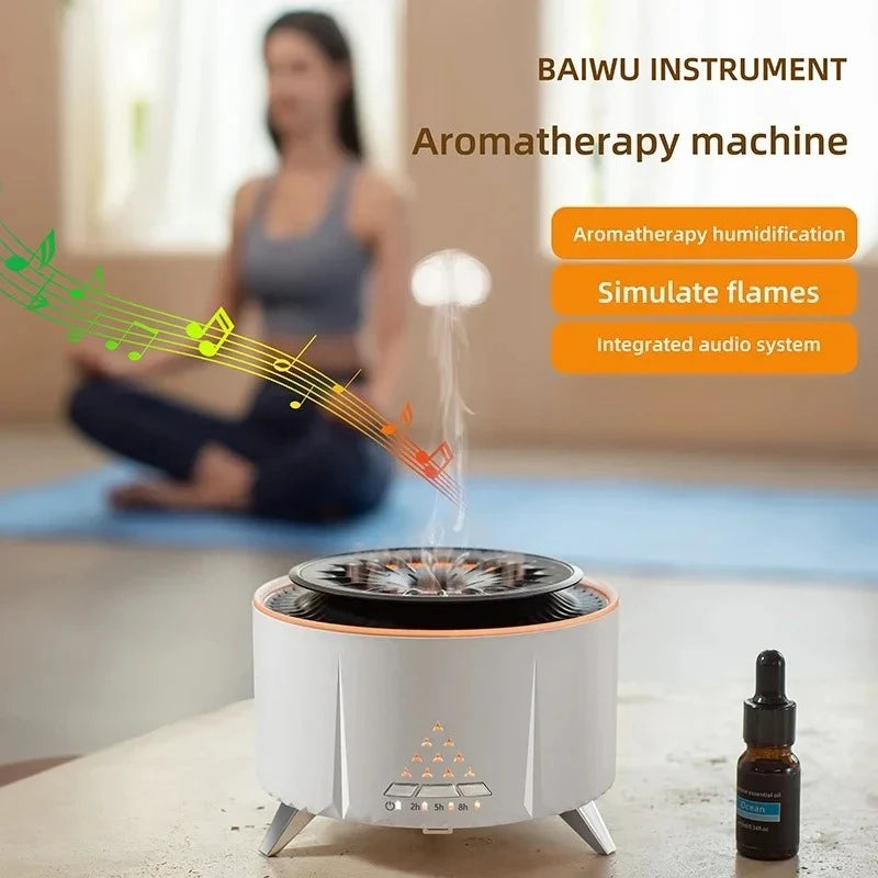 Jellyfish Spray Essential Oil Diffuser Flame Air Humidifier 350ml Aromatherapy Diffuser IsSuitable for Home Bedroom