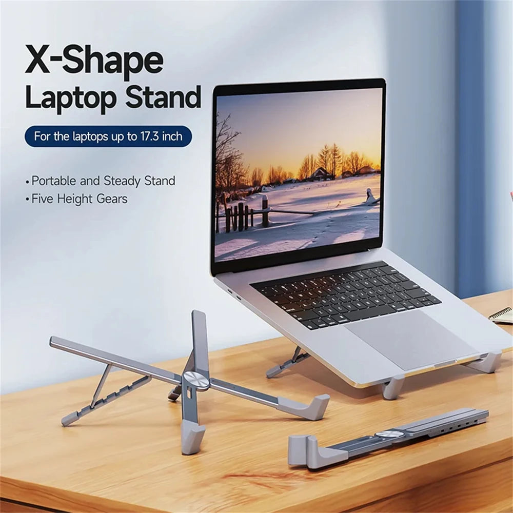 Vothoon Portable Laptop Stand for MacBook Pro Air Aluminum Foldable Notebook Laptop Base Macbook Holder Adjustable