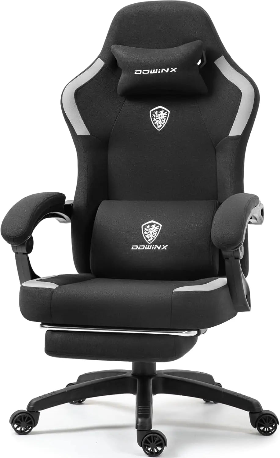 dowinx-fabric-gaming-chair-with-pocket-spring-cushion-breathable-computer-chair-with-massage-lumbar-support-and-footrest