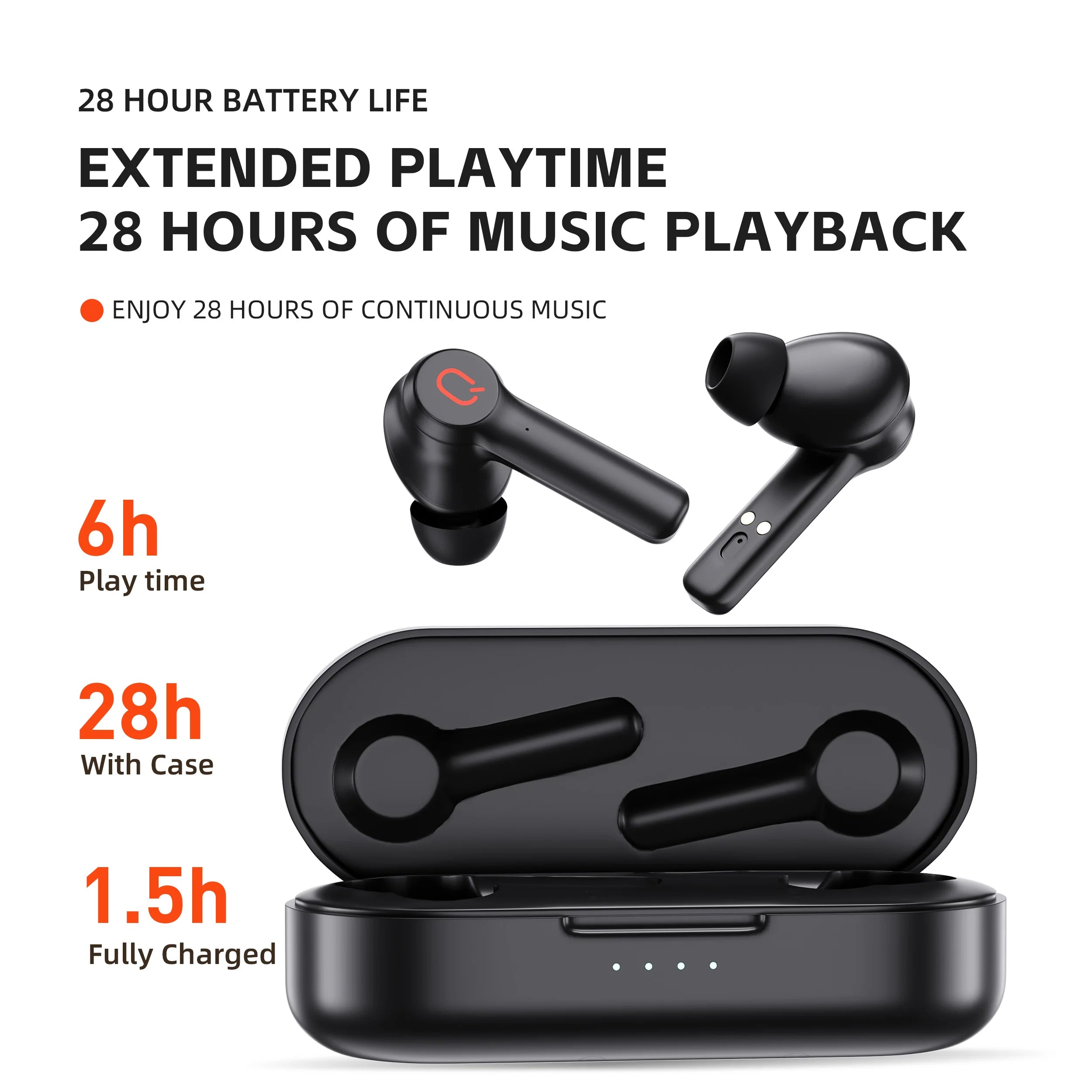 Wireless Earphones QERE E20 NEW TWS Bluetooth 5.3 HD Microphone HIFI Headphone 13mm Driver Low Latency gaming