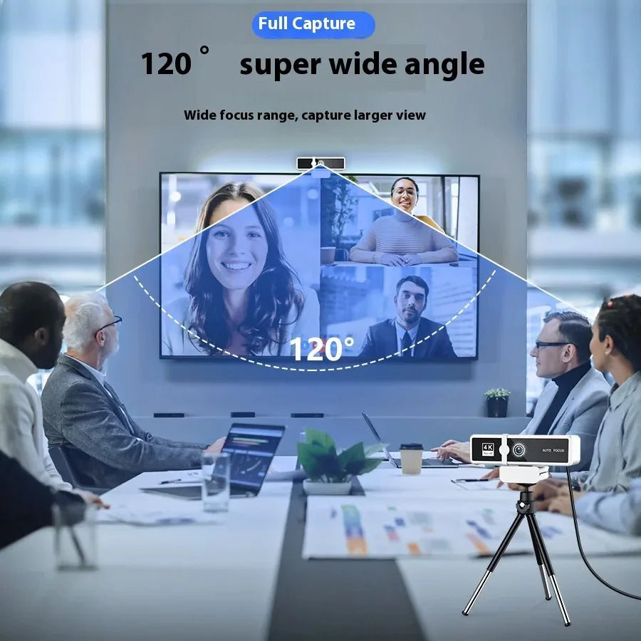 4K Pro Full HD Webcam 4000x3000 Office Meeting Live Camera for PC Laptop Phone Desktop Mini Webcam Free Gift