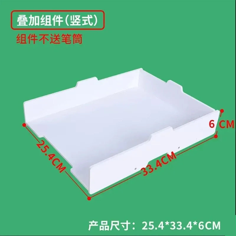 A4/A3 Multi-layer Superimpose Desktop File Tray Organizer Document Paper Organizer Rack Holder Office Stationery