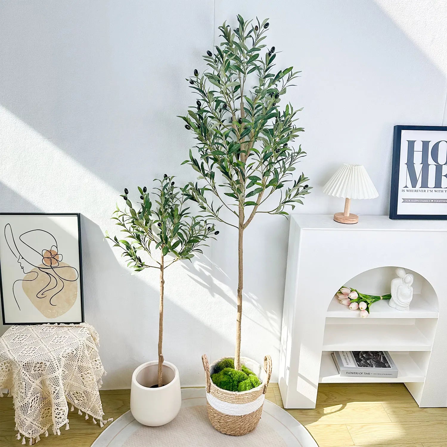 65-200CM Artificial Olive Plant tree High Branches Faux plant Plastic Leaf Ornamental indoor Artificial Plant for Home