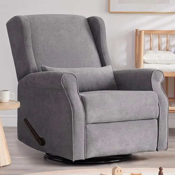Nursery Swivel Glider Recliner,Rocking Chair Nursery with Footrest,Rocking Recliner Chair for Nursery,Glider Rocker