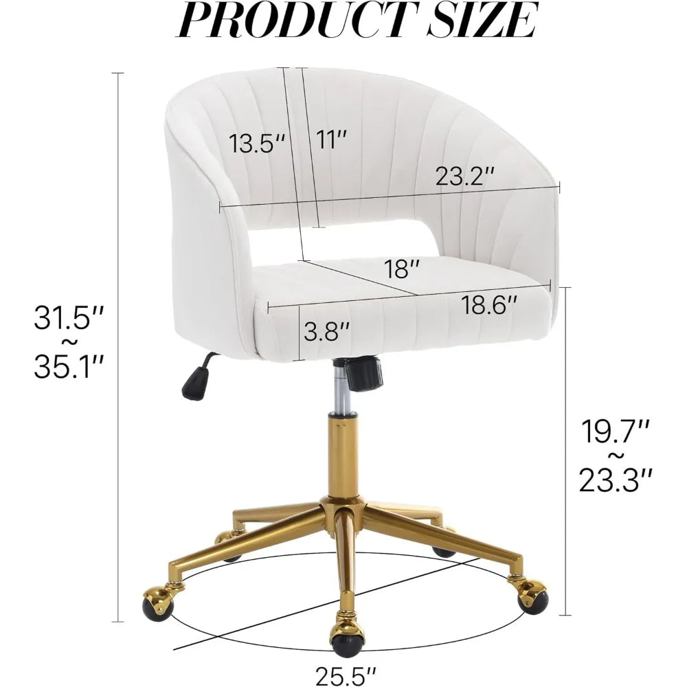 Desk Chair Accent Armchair Upholstered Modern Tufted Chairs for Girls Women Ergonomic Study Seat Computer Task Stools