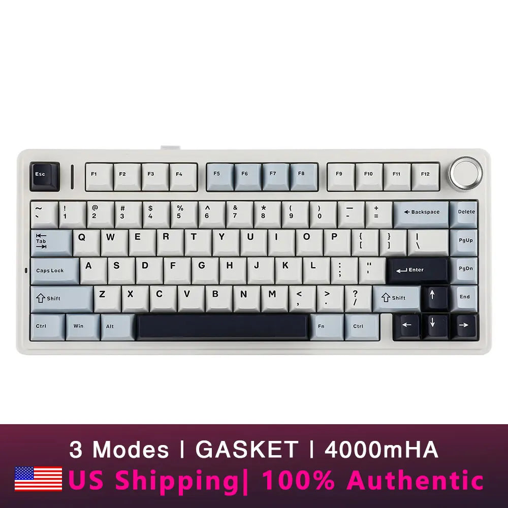 AULA F75 2.4G Wireless/Bluetooth/Wired Gaming Mechanical Keyboard RGB Customized 75% Layout OEM Profile Gasket