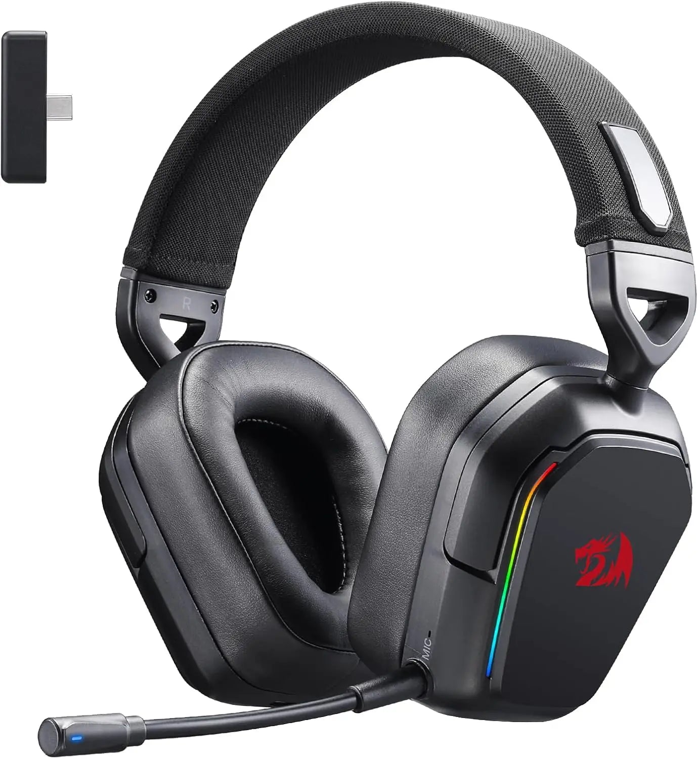 Redragon H868 3-Mode Wireless RGB Gaming Headset 7.1 Surround Sound 40 mm Drivers Noise-canceling Microphone Over-Ear