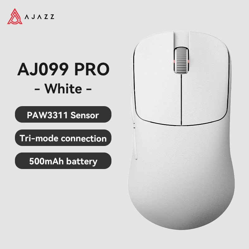 Ajazz AJ099 Wireless 2.4GHz + Wired Gaming Mouse PAW3311 for Gaming Laptop PC Optical Mice 12000DPI Max - AJ099 PRO