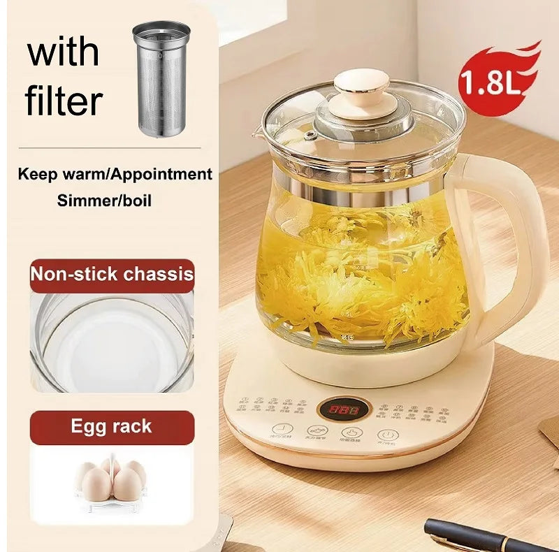 1.8L Health Kettle Office Automatic Glass Tea Maker Home Multi-function Electric Kettle Smart Baby Thermostatic Milk
