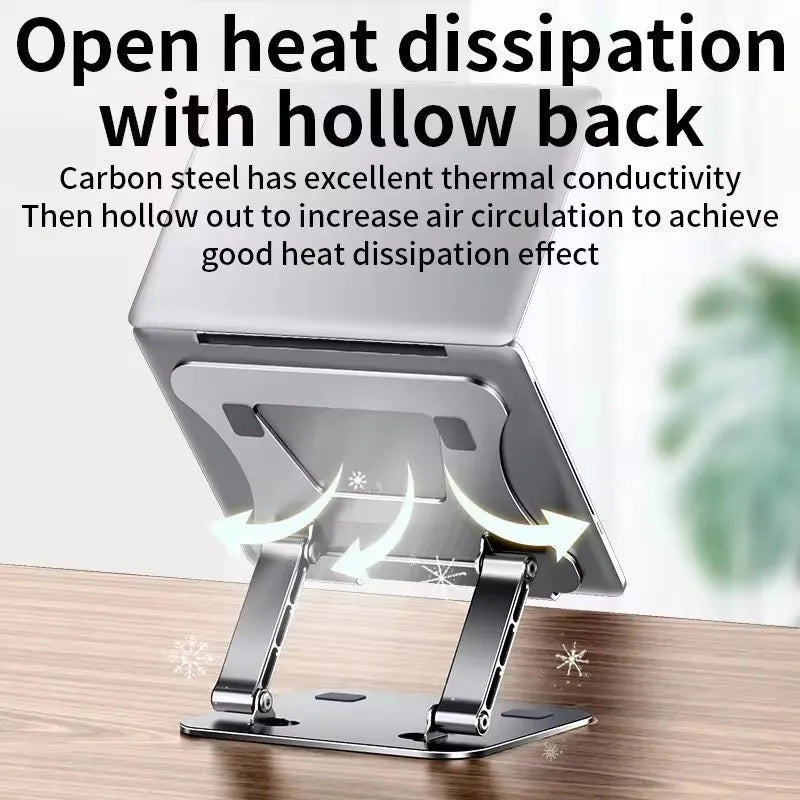 Tablet Stand Adjustable Aluminum Alloy Laptop Tablet up to 17 ’Laptop Portable Folding Stand Cooling Stand Support