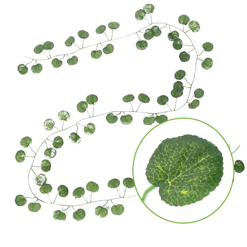 230cm 72 Leaves Vine Artificial Hanging Plants Liana Silk Fake Ivy Leave for Wall Green Garland Decoration Home Decor