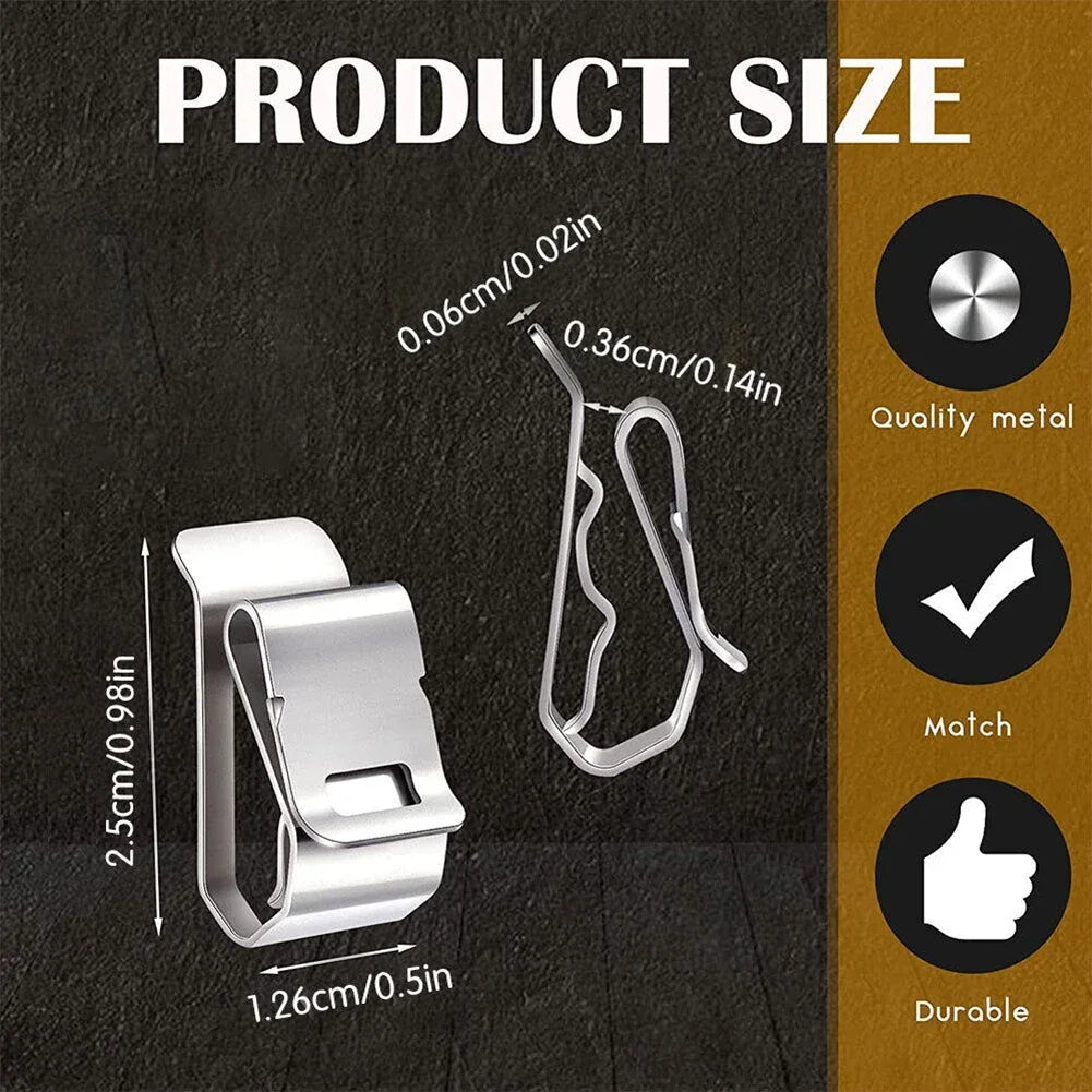 10/30/100 Pcs Solar Panel Wire Clamps Clip Stainless Steel Wire Cable Clips Metal Clamp Management Harness Rope