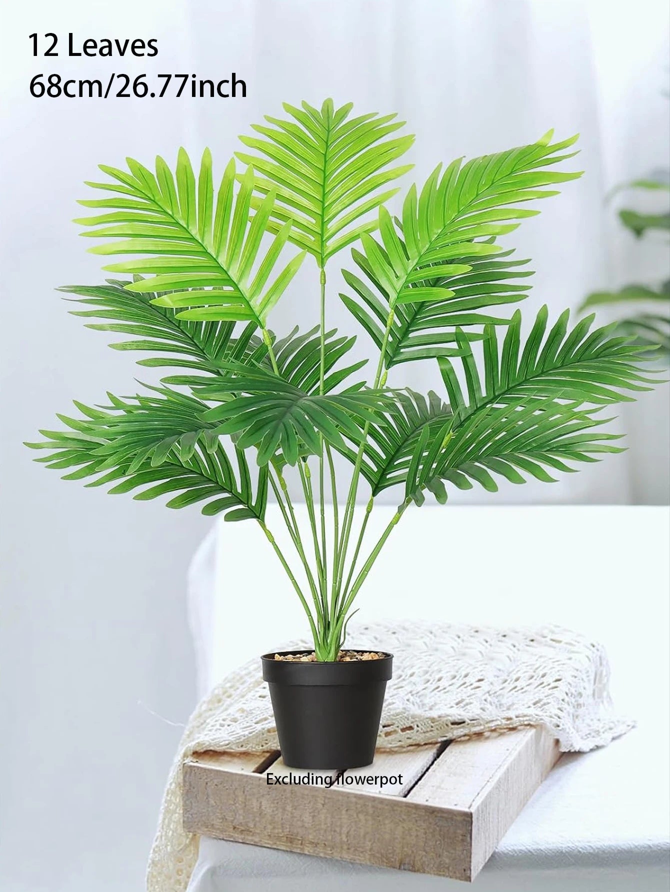 70-120cm Large Artificial Palm Tree Plastic Turtle Back Plants Leaf Schefflera Tropical Tree Home Office Party Outdoor