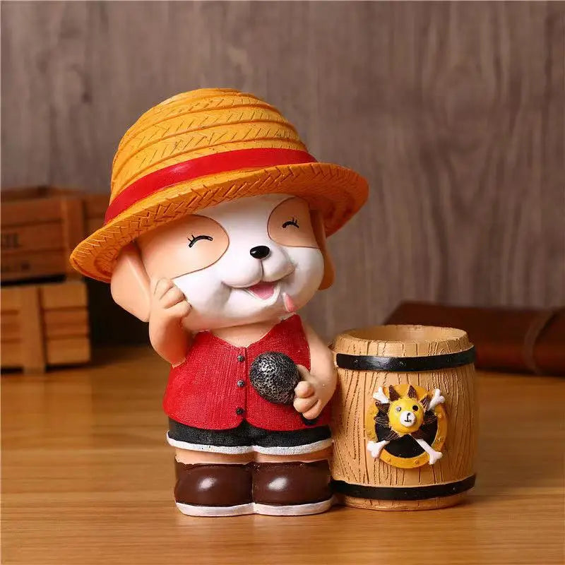 Creative ins unicorn cartoon cute primary and secondary school students pen holder resin gift birthday gift for boys