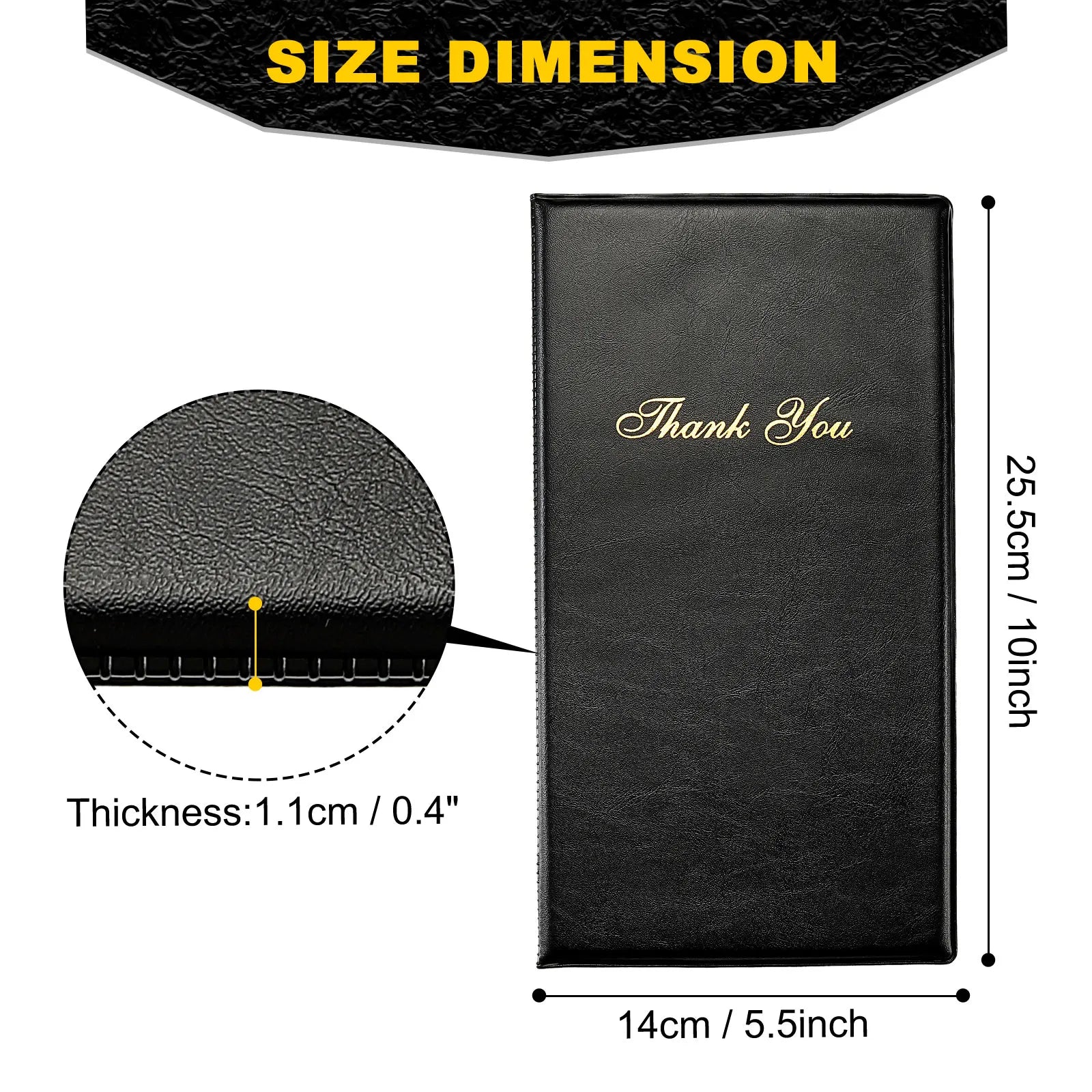 10Pcs Leather Check Folder Guest Check Card Holder Restaurant Check Presenters Guest Bill Server Menu Folder Checkbook