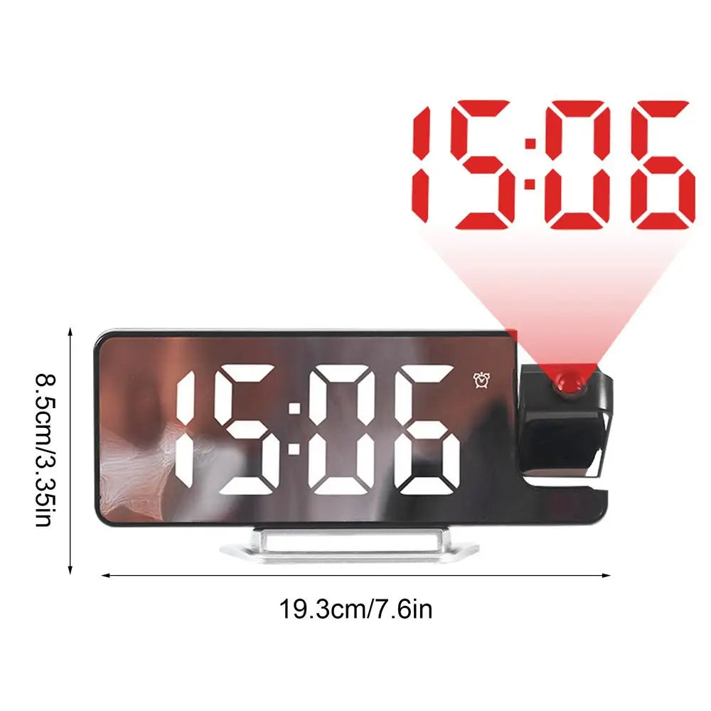 Digital Projection Clock Multifunctional Indoor Outdoor Digital Alarm LED Display Bedside Desktop Clock Projector