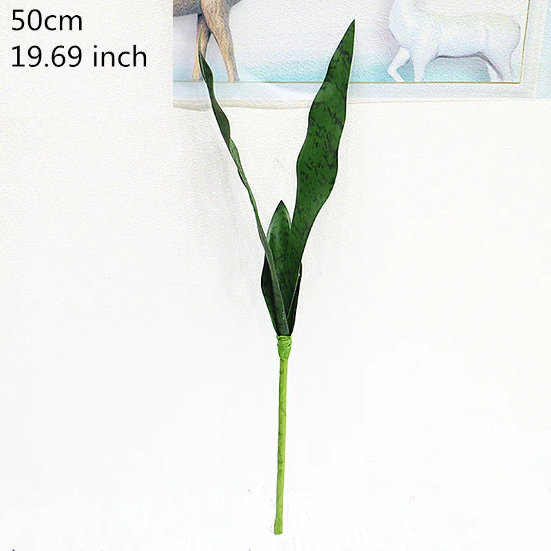 50-76CM Artificial Succulent Plants Tropical Fake Long Leaf Simulation Tiger Pilan Home Decoration Office Hotel Party
