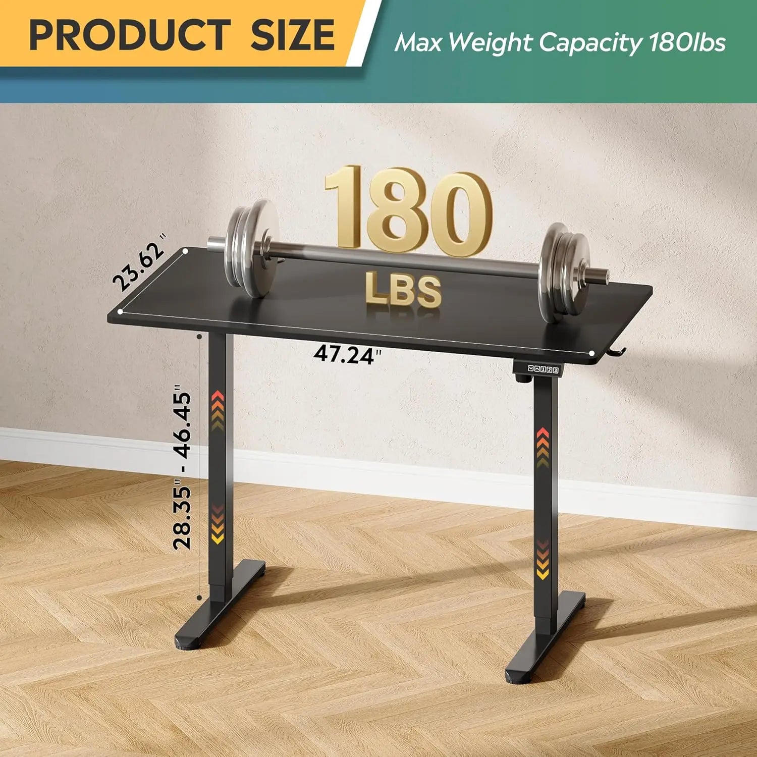 Electric Standing Desk,Adjustable Height Stand up Desk for Home Office Ergonomic Sit to Stand Desk with Headphone Hook