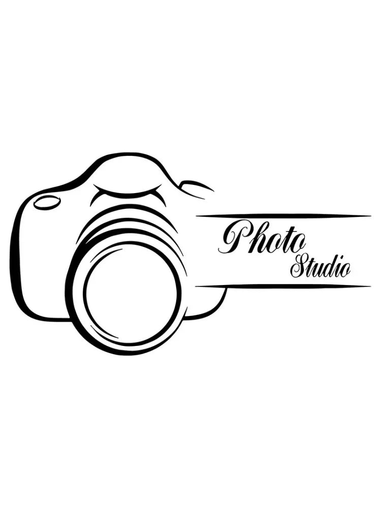 Photography Studio Logo Wall Decal Vinyl Window Sticker Camera Art Decorations for Business Room Office Photo Studio