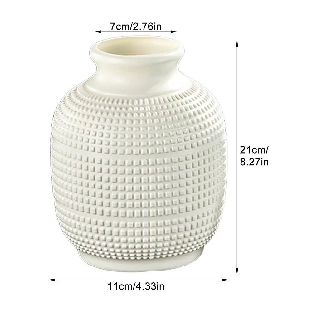 Imitation Ceramic Vase Modern Centerpiece Floral Vase Unbreakable Flower Vase For Home Decor Living Room Centerpieces