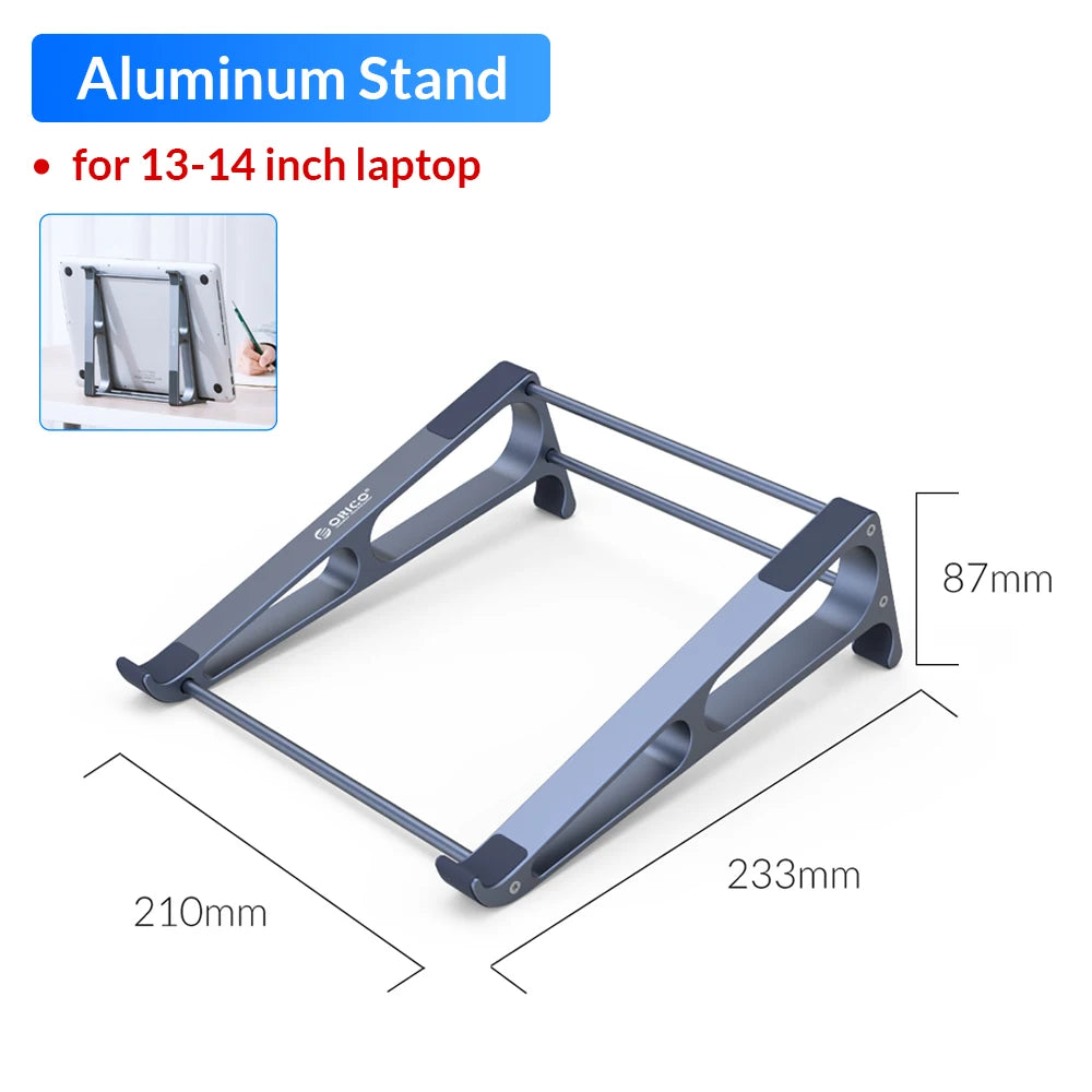 ORICO Laptop Stand Aluminium Laptop Stand Vertical Stand Notebook Desktop Holder Portable Tablet Stand for 13 to 17.4