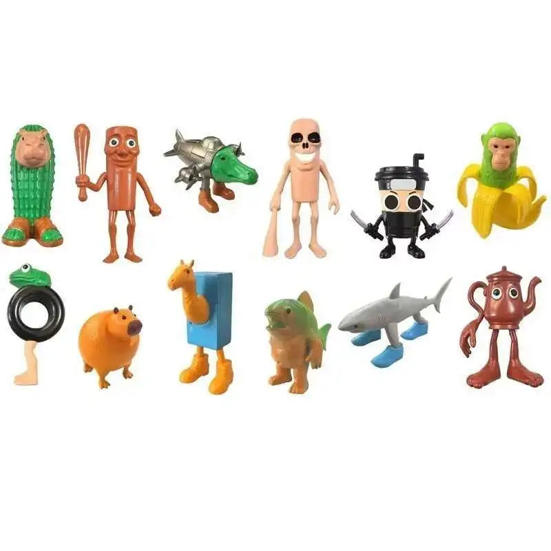 Italian Brainrot AI Animals Tung Tung Tung Sahur Figure Tralalelo Tralala Figurine Doll Toy Desk Decoration Model