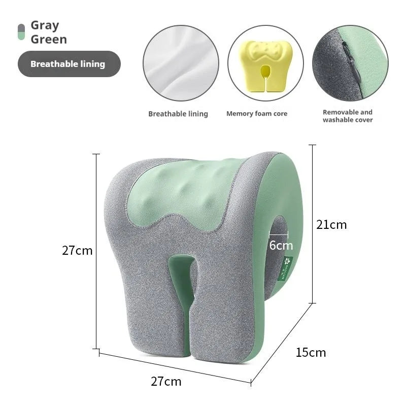 Office Chair Headrest Pillow Head Neck Shoulder Support Cushion Ergonomic Neck Pain Relief Memory Foam Travel Sleeping