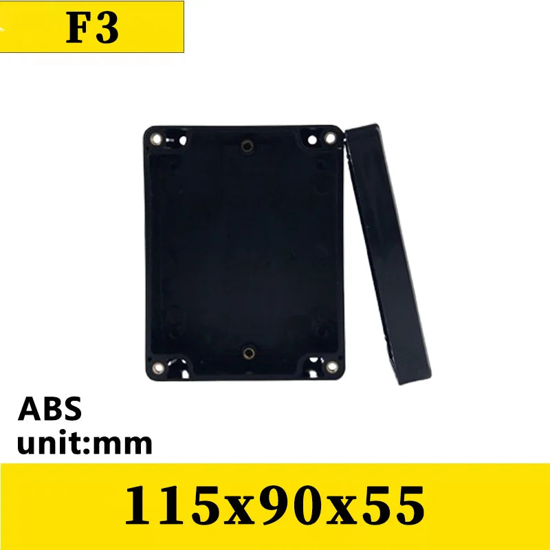 ABS Waterproof Box Electronic Safe Case Plastic Boxes Black Wire Junction Box Plastic Organizer IP67 Waterproof