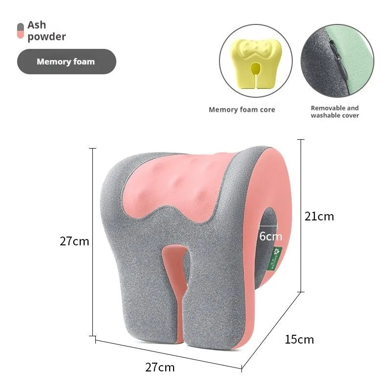 Office Chair Headrest Pillow Head Neck Shoulder Support Cushion Ergonomic Neck Pain Relief Memory Foam Travel Sleeping