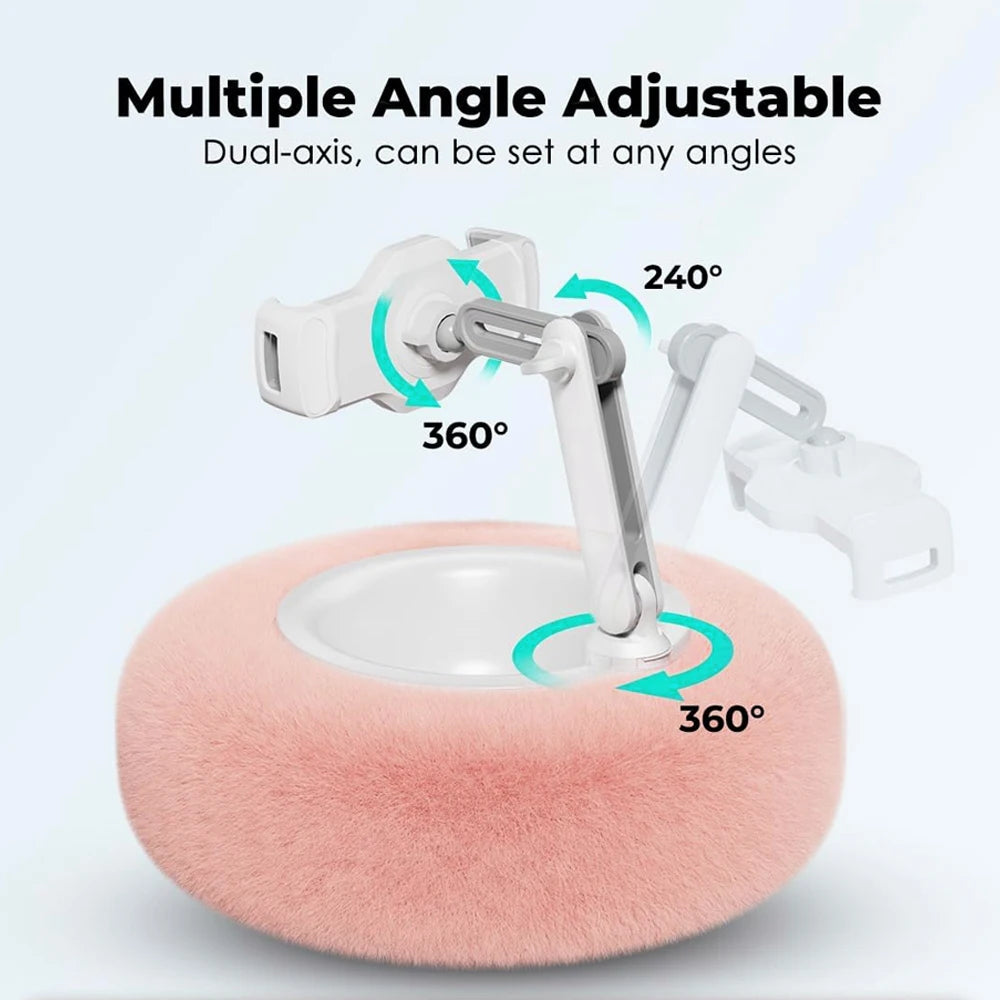 New 2025 Plush Pillow Phone Tablet Bracket Desktop Stand Adjustable Length Angle For Live Straming Video Chat Lazy