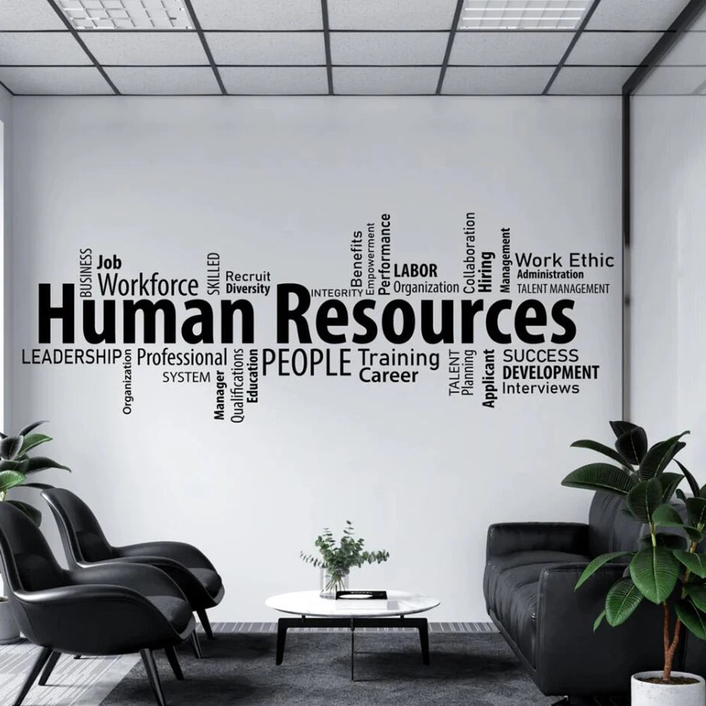 Office Human Resources Wall Sticker Decal Inspire Quote Motivation Idea Teamwork Workout Home Decor