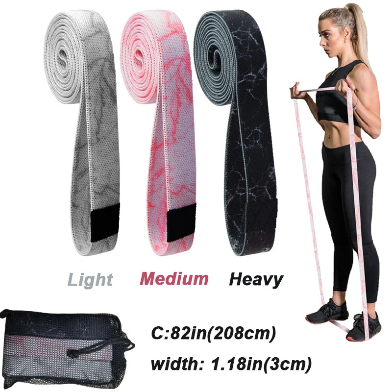 Fabric Booty Bands Long Resistance Bands Workout Butt Legs Pull Up Exercise Elastic Stretch Bands Home Gym Fitness