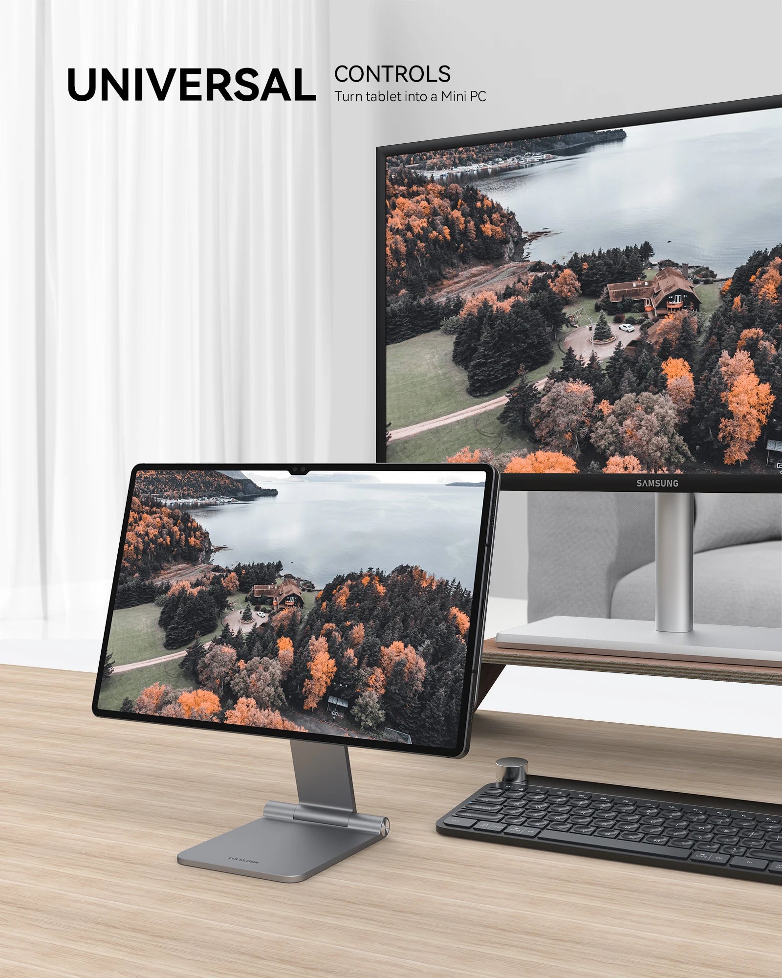 LULULOOK Magnetic Stand For Samsung Galaxy Tab S10/S9/S8 Ultra 14.6 S9/S7/S8 Plus S7 FE Foldable Adjustable Desk Holder