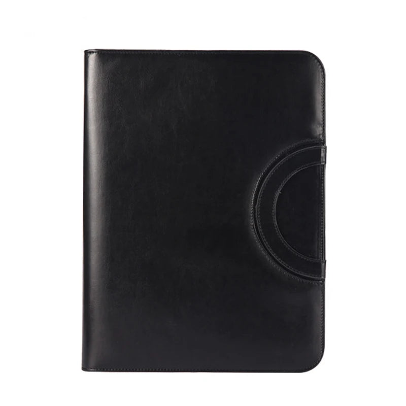 Multifunctional A4 Conference Folder Business Stationery Organizer Document Bag Leather Contract File Folders Office
