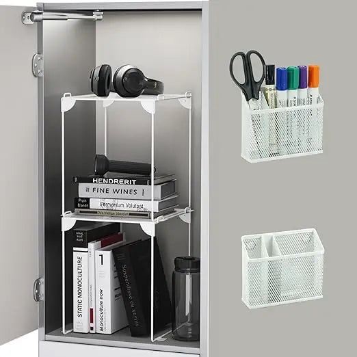 neudeoc locker organizer and accessories kit includes mesh locker shelf and magnetic pen holder suitable for school