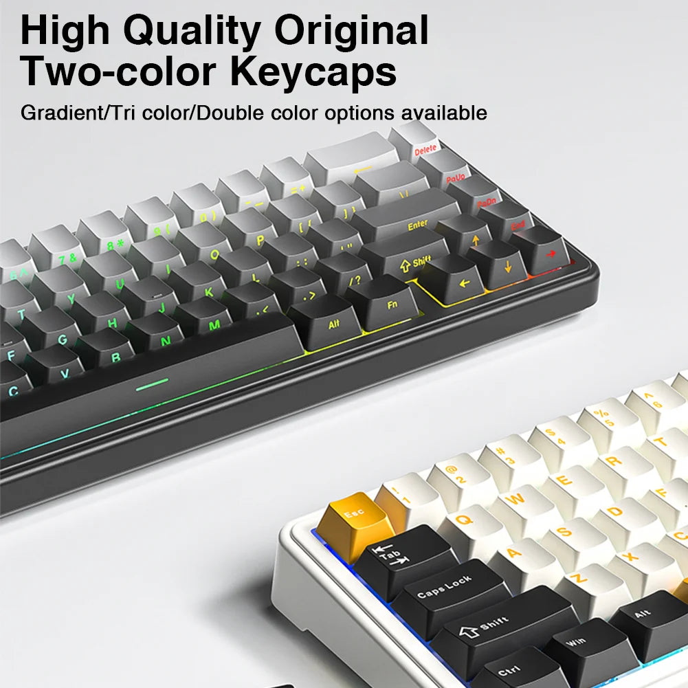 AULA F65 65% Layout Hot-Swap Gasket-mounted Wireless Mechanical Keyboard Macro Software RGB Mini Gaming Keyboard